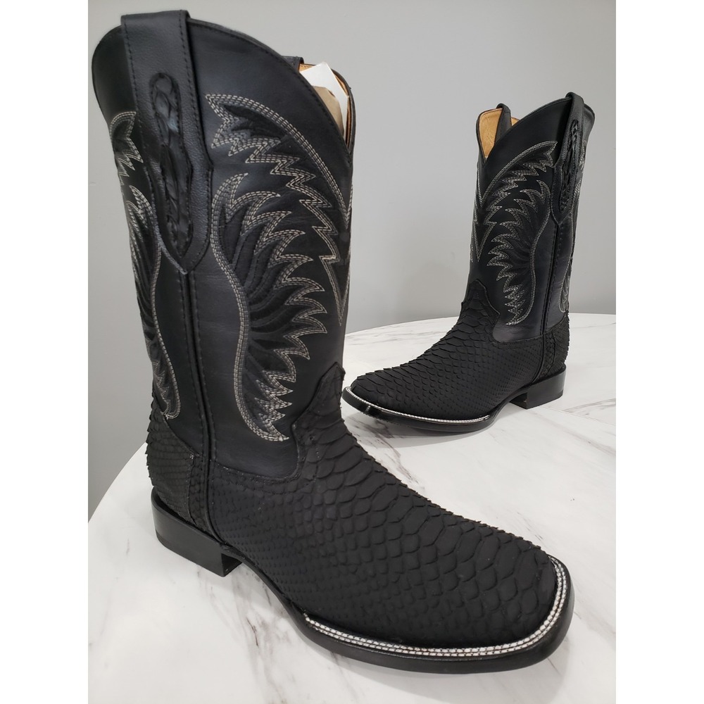 NEW HANDMADE MEXICO 9.5 US / MEX 28.5 Cowboy Boots Genuine Python Leather Exotic